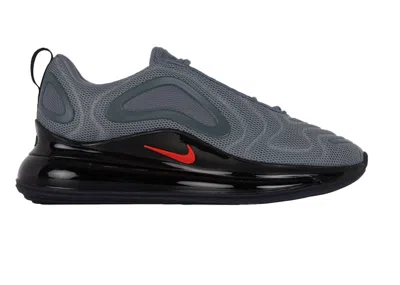 Pre-owned Nike Air Max 720 Sneakers In Cool Grey/bright Crimson/black
