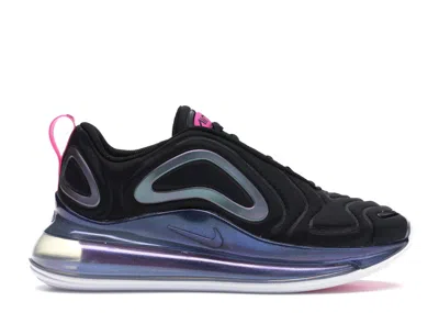 Pre-owned Nike Air Max 720 (women's) Sneakers In Black/white/laser Fuchsia