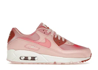 Pre-owned Nike Air Max 90 Airbrush (women's) Sneakers In Pink Blush/red In Multi