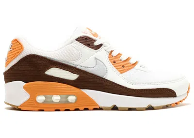 Pre-owned Nike Air Max 90 Brown Courduroy (women's) Sneakers In Summitin White/summit White/orange Trance