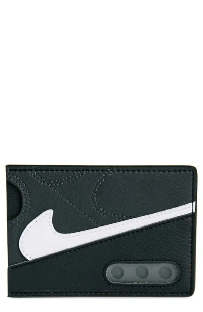 Nike Air Max 90 Card Case In Dark Smoke Grey/ Black/ White