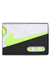 Nike Air Max 90 Card Case In White/ Hot Lime