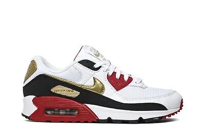 Pre-owned Nike Air Max 90 'chinese Year' Cu3005-171 In White/noble Red/black/metallic Gold