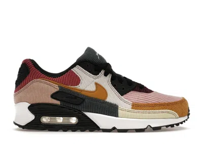 Pre-owned Nike Air Max 90 Corduroy (women's) Sneakers In Black/bronzine/red Stardust