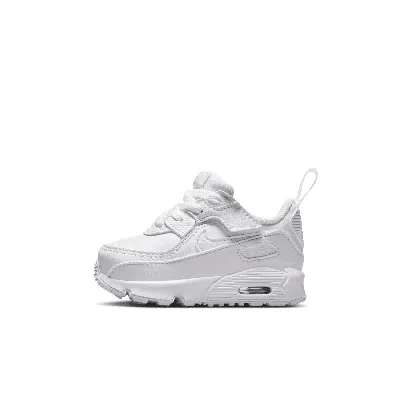 Nike Air Max 90 Easyon Baby/toddler Shoes In White/white/metallic Silver