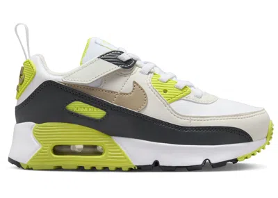 Pre-owned Nike Air Max 90 Easyon Khaki Sneakers In White/cyber/dark Smoke Grey