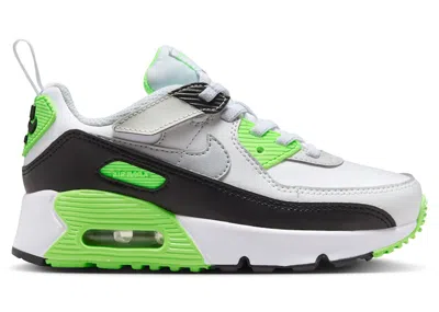 Pre-owned Nike Air Max 90 Easyon Light Smoke Grey Sneakers In White/photon Dust/lime Blast