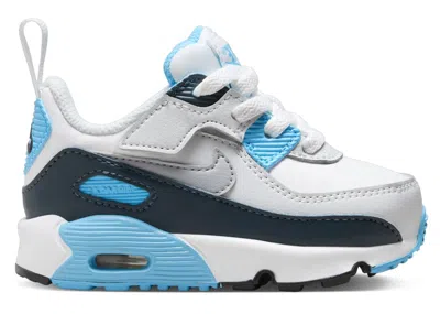 Pre-owned Nike Air Max 90 Easyon Wolf Grey Sneakers In White/baltic Blue/armory Navy In Multi