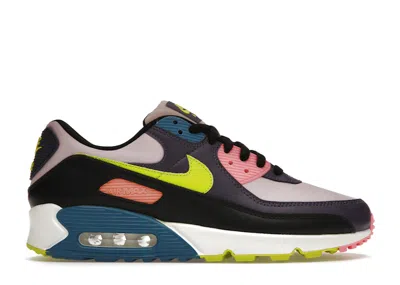Pre-owned Nike Air Max 90 Eggplant Volt (women's) Sneakers In Dark Raisin/cyber/champagne In Multi