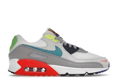 Pre-owned Nike Air Max 90 Evolution Of Icons (women's) Sneakers In Pearl Grey/sport Turquoise/sport White
