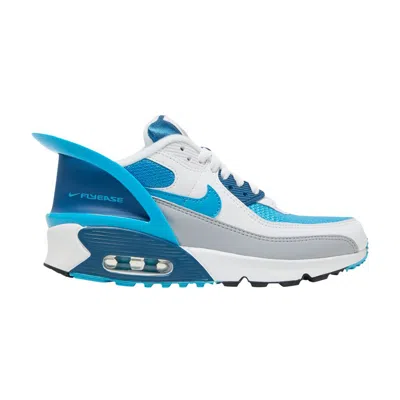 Pre-owned Nike Air Max 90 Flyease Gs 'white Industrial Blue' | Kid's Size 5
