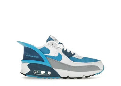 Pre-owned Nike Air Max 90 Flyease Laser Blue Sneakers In White/industrial Blue