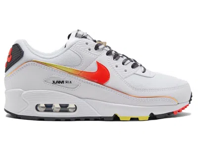 Pre-owned Nike Air Max 90 Fresh Air (women's) Sneakers In White/bright Crimson/light Voltage Yellow