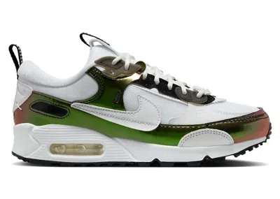 Pre-owned Nike Air Max 90 Futura Iridescent Just Do It (women's) Sneakers In White/black