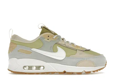 Pre-owned Nike Air Max 90 Futura Light Green (women's) Sneakers In Buff Gold/light Silver/sanddrift