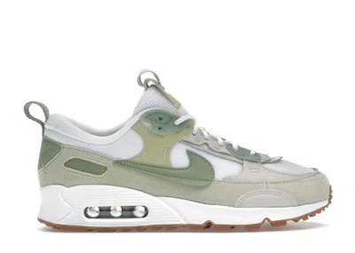 Pre-owned Nike Air Max 90 Futura Oil Green (women's) Sneakers In White/olive Aura/gum Medium Brown In Multi