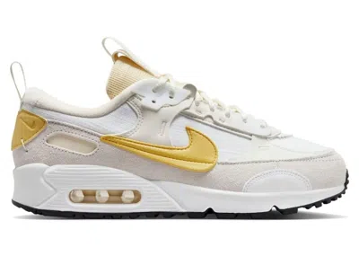 Pre-owned Nike Air Max 90 Futura Saturn Gold (women's) Sneakers In White/sail/coconut Milk