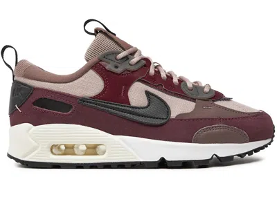 Pre-owned Nike Air Max 90 Futura (women's) Sneakers In Diffused Taupe/plum Eclipse/night Maroon