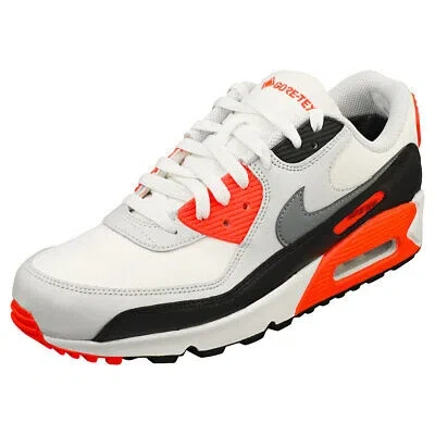 Pre-owned Nike Air Max 90 Gore-tex Herren White Grey Sneaker Mode - 44 Eu