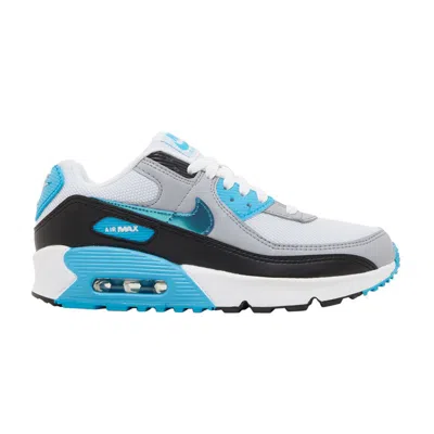 Pre-owned Nike Air Max 90 Gs 'blue Lightning Metallic' | White | Kid's Size 5