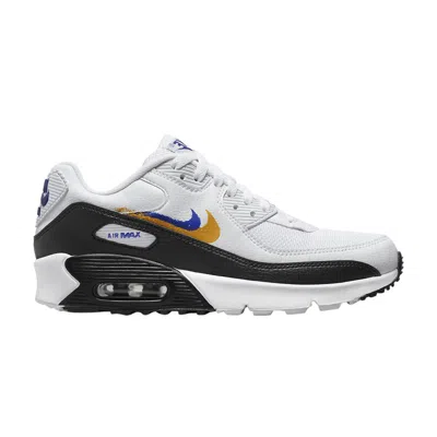 Pre-owned Nike Air Max 90 Gs 'double Swoosh - White Gold Royal' | Kid's Size 5.5