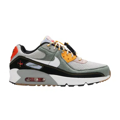 Pre-owned Nike Air Max 90 Gs 'swoosh Compass' | Green | Kid's Size 5