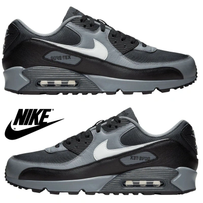 Pre-owned Nike Air Max 90 Gtx Men's Sneakers Comfort Casual Sport Shoes Gray White
