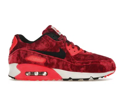 Pre-owned Nike Air Max 90 Infra Velvet (women's) Sneakers In Infra In Red/black/infrared
