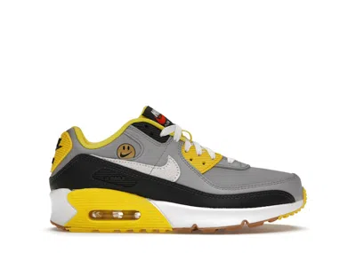 Pre-owned Nike Air Max 90 Leather Go The Extra Smile Sneakers In Wolf Grey/anthracite/yellow Strike