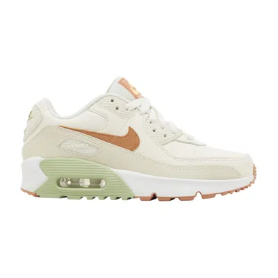 Pre-owned Nike Air Max 90 Leather Gs 'pale Ivory Honeydew' | Cream | Kid's Size 6 In White