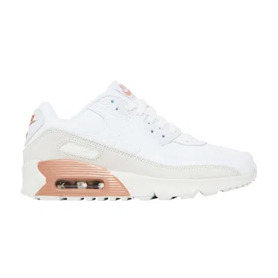 Pre-owned Nike Air Max 90 Leather Gs 'white Metallic Red Bronze' | Kid's Size 6