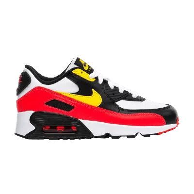 Pre-owned Nike Air Max 90 Leather Ps 'chrome Yellow Black Crimson' In White