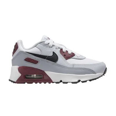 Pre-owned Nike Air Max 90 Leather Ps 'platinum Dark Team Red' | Grey | Kid's Size 3 In Gray