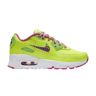 Pre-owned Nike Air Max 90 Leather Ps 'volt Fire Pink' | Yellow | Kid's Size 6