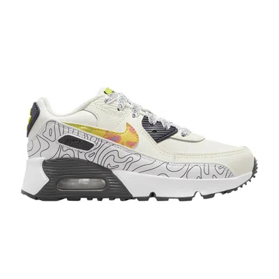 Pre-owned Nike Air Max 90 Leather Se Ps 'save Our Planet' | White | Kid's Size 12