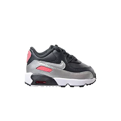 Pre-owned Nike Air Max 90 Leather Td 'anthracite Metallic Silver' | Black | Infant Size 10