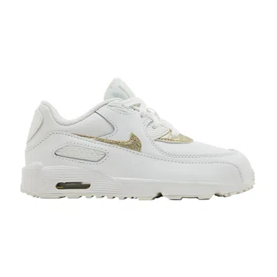 Pre-owned Nike Air Max 90 Leather Td 'white Metallic Gold Star' | Infant Size 9