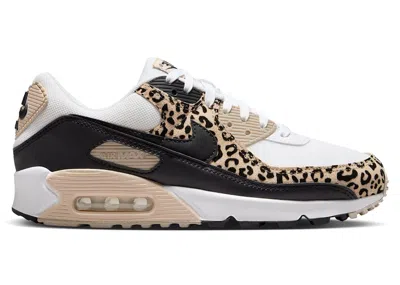 Pre-owned Nike Air Max 90 Leopard Black (women's) Sneakers In White/sanddrift/hemp