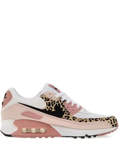 Nike Air Max 90 Leopard Print Trainers In White