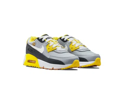 Pre-owned Nike Air Max 90 Ltr Go The Extra Smile Sneakers In Wolf Grey/anthracite/yellow Strike