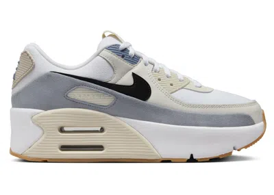 Pre-owned Nike Air Max 90 Lv8 Black (women's) Sneakers In White/ashen Slate/light Orewood Brown
