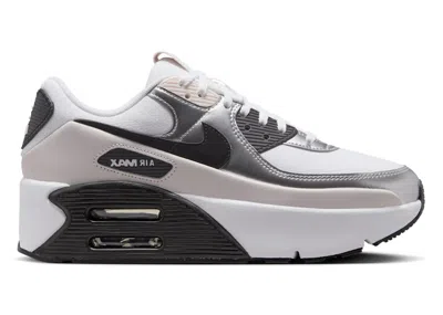 Pre-owned Nike Air Max 90 Lv8 Black (women's) Sneakers In White/phantom/metallic Silver In Multi