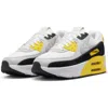 Nike Air Max 90 Lv8 Platform Sneaker In White/ Black/ Yellow/ Grey