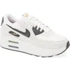 Nike Air Max 90 Lv8 Platform Sneaker In White/black/red