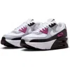 Nike Air Max 90 Lv8 Platform Sneaker In White/dust/berry