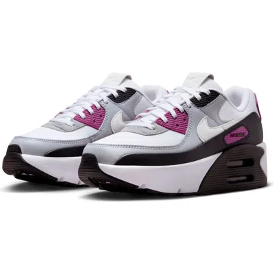 Nike Air Max 90 Lv8 Platform Sneaker In White/dust/berry