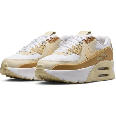 Nike Air Max 90 Lv8 Platform Sneaker In White/gold/milk