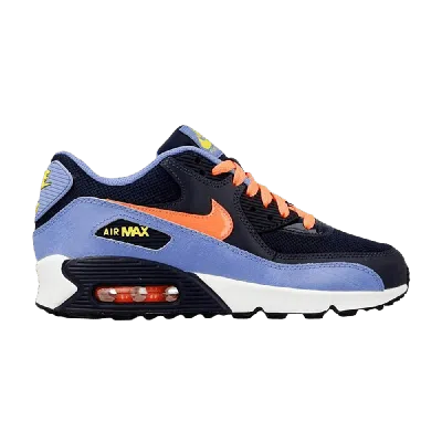 Pre-owned Nike Air Max 90 Mesh Gs 'obsidian Bright Mango' In Blue