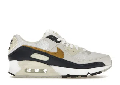 Pre-owned Nike Air Max 90 Olympic (2024) (women's) Sneakers In White/navy Blue/coconut Milk