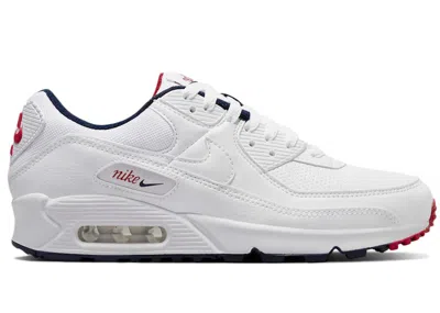 Pre-owned Nike Air Max 90 Paris (2022) (women's) Sneakers In White/navy Blue/red